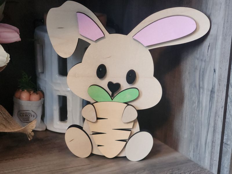 Bunny With Carrot Decor