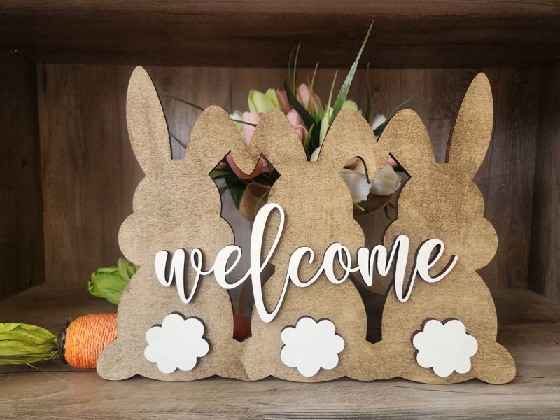 Welcome Bunny Sign