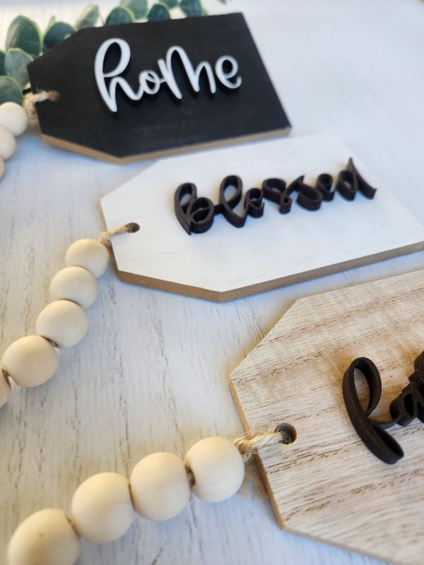 Wood Bead Tags - 3D Design