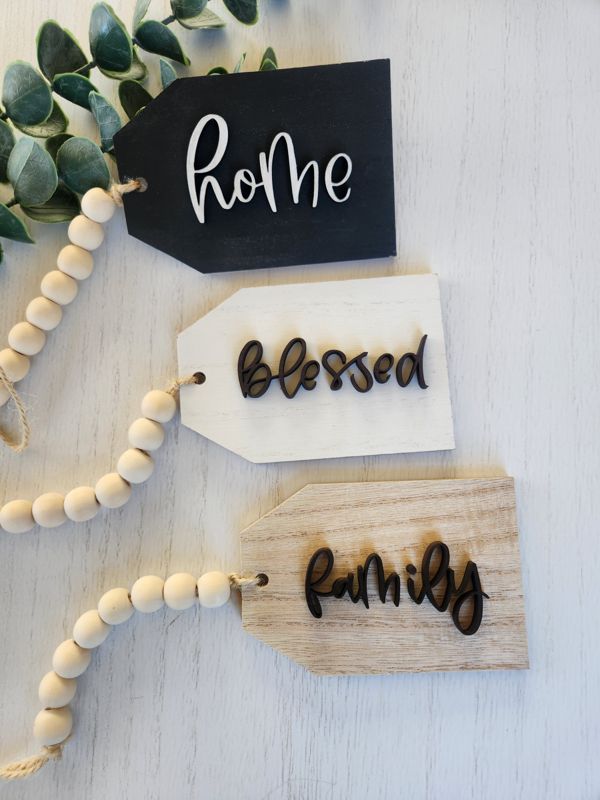 Wood Bead Tags - 3D Design