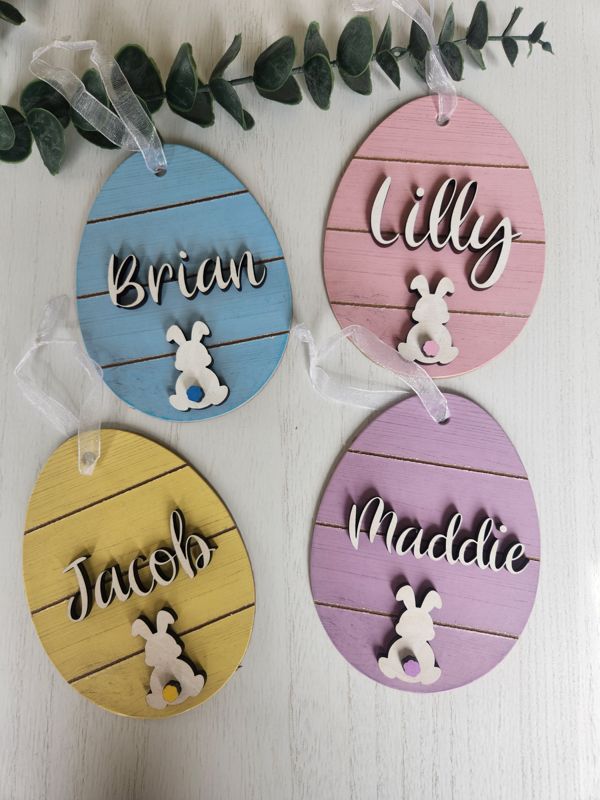 Easter Basket Tags with Bunny