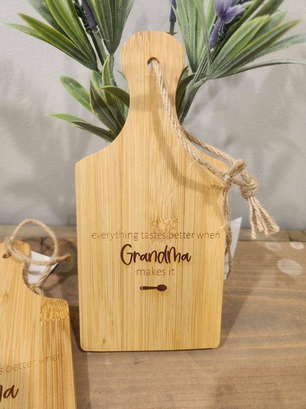 EVERYTHING TASTES BETTER WHEN GRANDMA MAKES IT MINI CUTTING BOARD - MOVING SALE