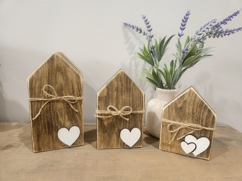 STAINED WOOD HOUSE - SHORTEST HEIGHT - MOVING SALE
