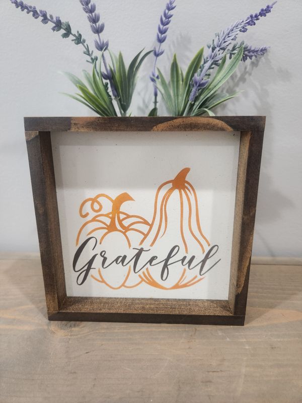 GRATEFUL FRAMED SIGN