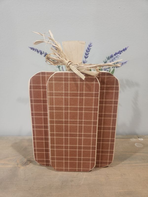 LARGE PATTERNED BROWN PUMPKIN