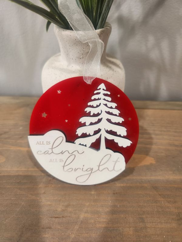 ALL IS CALM - RED ORNAMENT