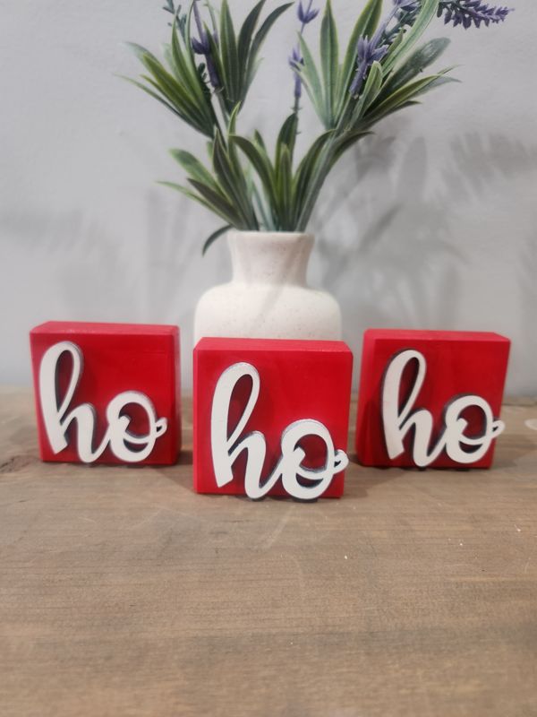 3 PIECE HO HO HO MINI BLOCKS