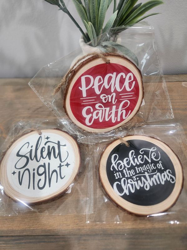 WOOD SLICE ORNAMENT BUNDLE 2 MOVING SALE