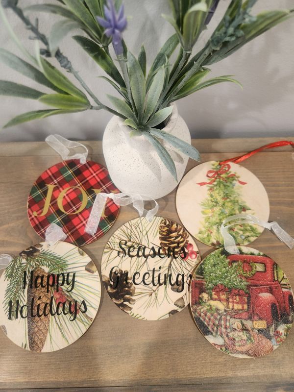PATTERN WOOD ORNAMENT BUNDLE 4