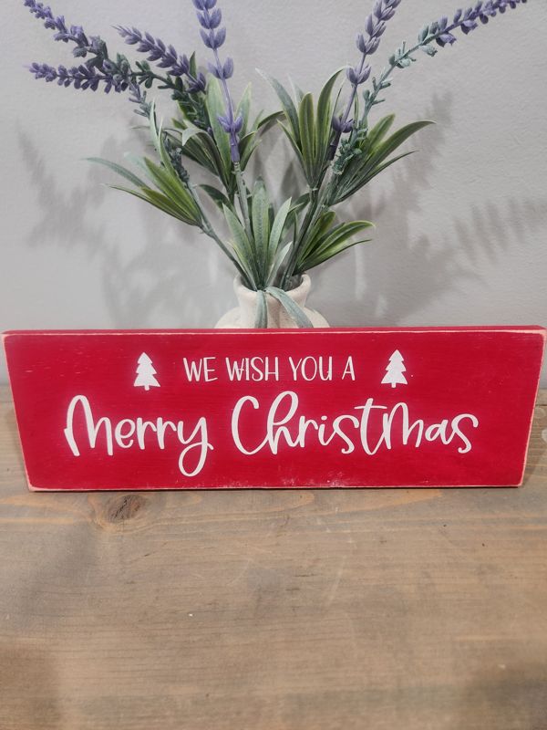 WE WISH YOU A MERRY CHRISTMAS SIGN 4X8