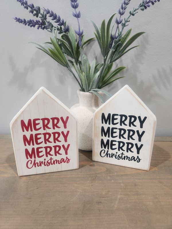 MERRY MERRY MERRY SIGN - BLACK