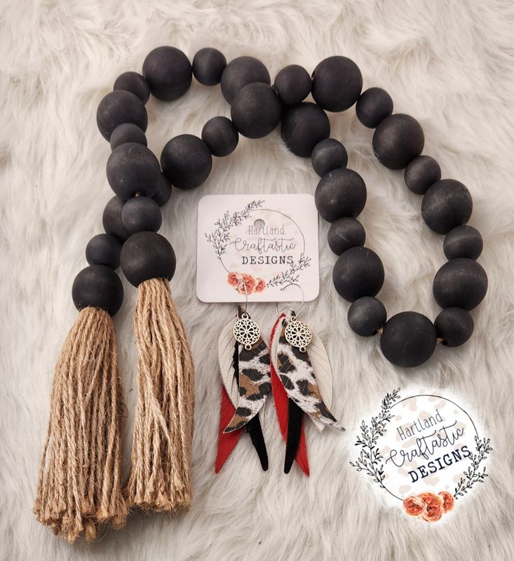 Layered Leather Earrings (63)
