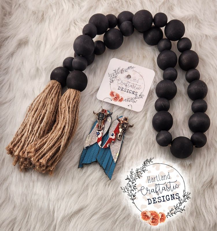 Layered Leather Earrings (67)
