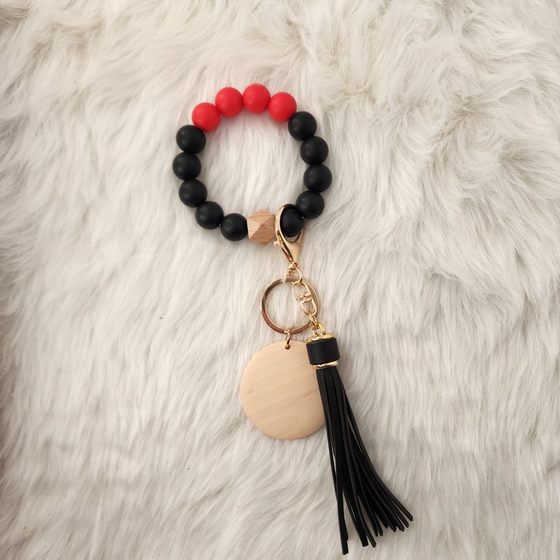 Personalized Wristlet (Red & Black)