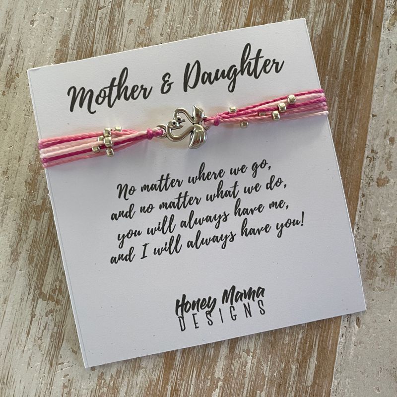 Mother & Daughter Swan Bracelet