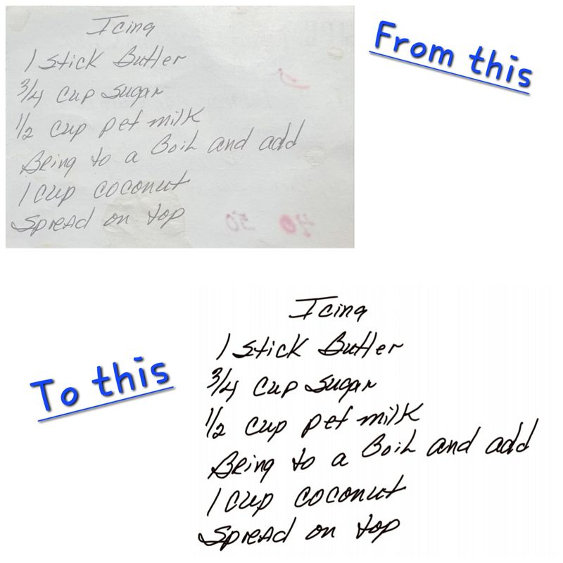 Recipe Tracing, Handwriting Tracing, Recipe Editing Service, Handwriting Restoration, Signature Trace, Memory Preservation,Recipe Conversion