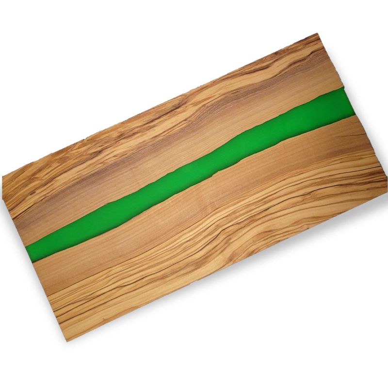 Olive Wood Cutting Board, Large 18" x 9" Olivewood Resin Charcuterie Board, Closing Gift, Wedding Gift, Engagement, Olive Wood Serving Set (Coasters Only, Solid Olive Wood)