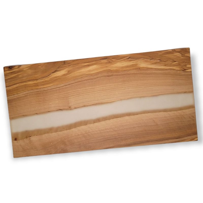 Olive Wood Cutting Board, Large 18" x 9" Olivewood Resin Charcuterie Board, Closing Gift, Wedding Gift, Engagement, Olive Wood Serving Set (Coasters Only, Solid Olive Wood)