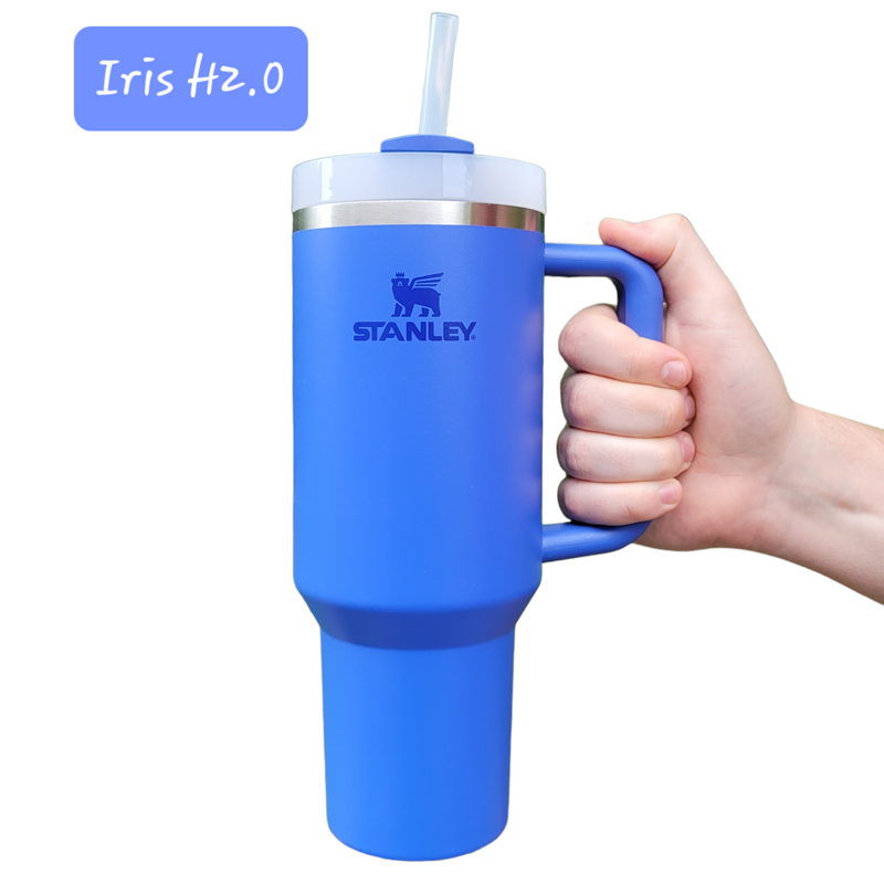 Sunflower Stanley, **FREE KEYCHAIN, Engraved 40 oz Tumbler, Engraved Stanley, Full Wrap, Sunflower, Quencher H2.0, Personalized Stanley (Iris H2.0, Sunflower w Name)