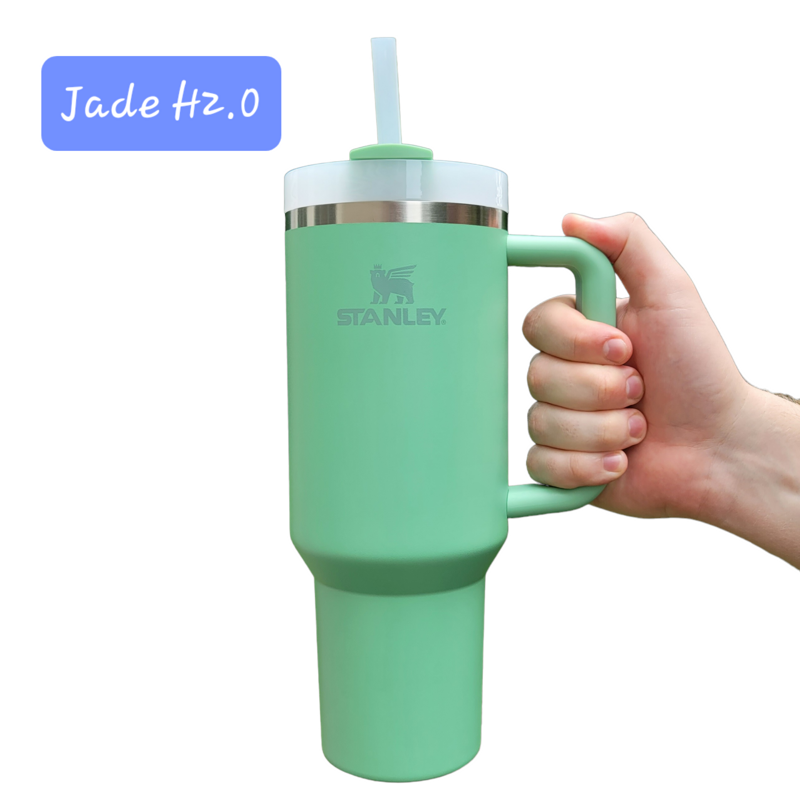 Sunflower Stanley, **FREE KEYCHAIN, Engraved 40 oz Tumbler, Engraved Stanley, Full Wrap, Sunflower, Quencher H2.0, Personalized Stanley (Jade H2.0, Wildflower Only)