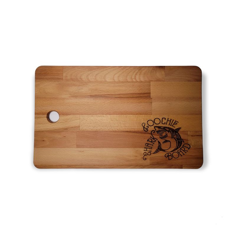 Laser "Shark Coochie Board", Able to Personalize, Shark, Laser Engraved, Charcuterie Board, Customized Cutting Board, White Elephant Gift (Shark Coochie Board)