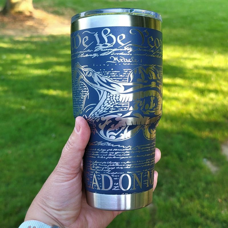 We the People, Don't Tread on Me, Liberty Tumbler, Laser Engraved Stanley, American Pride, (30oz Fog H2.0)