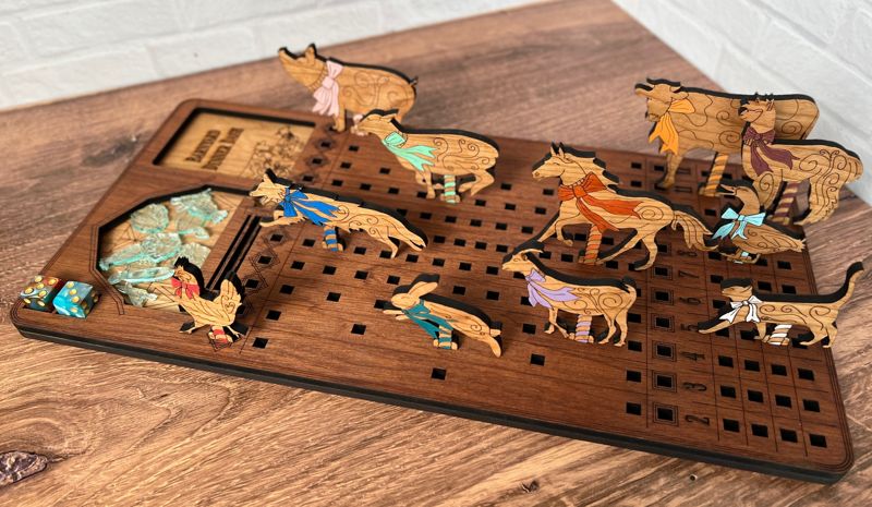 Barnyard Dinner Dash, Horse Race Game, Family Game Night, Family Traditions, Personalized Board Game (Barnyard Game)