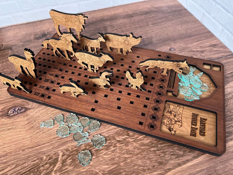 Barnyard Dinner Dash, Horse Race Game, Family Game Night, Family Traditions, Personalized Board Game (Barnyard Game)