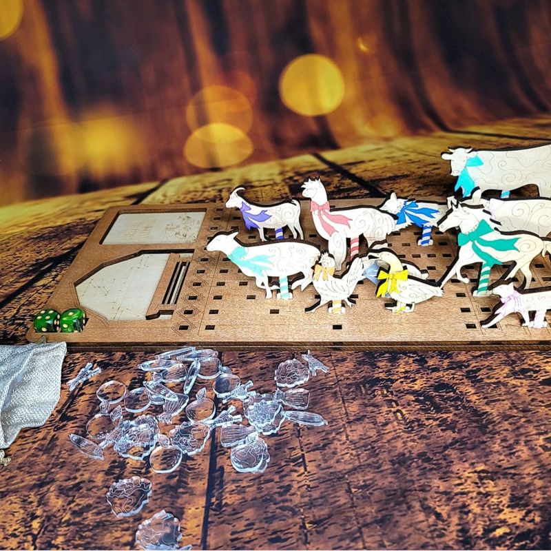 Barnyard Dinner Dash, Horse Race Game, Family Game Night, Family Traditions, Personalized Board Game (Barnyard Game)