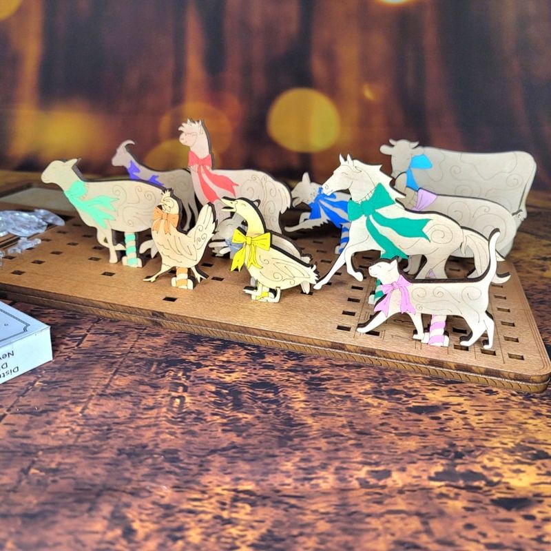 Barnyard Dinner Dash, Horse Race Game, Family Game Night, Family Traditions, Personalized Board Game (Barnyard Game)