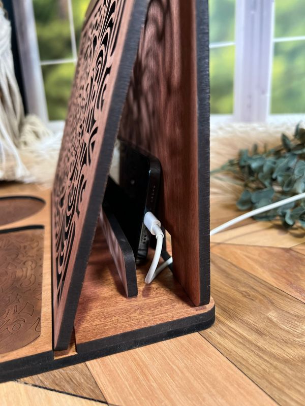 Book Valet, Book Caddy, Bedside Book Holder, Book Stand, Wooden Book Valet Tray, Nightstand Book Storage