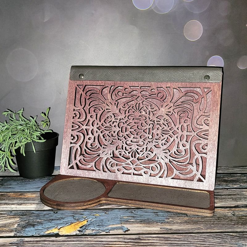 Book Valet, Book Caddy, Bedside Book Holder, Book Stand, Wooden Book Valet Tray, Nightstand Book Storage
