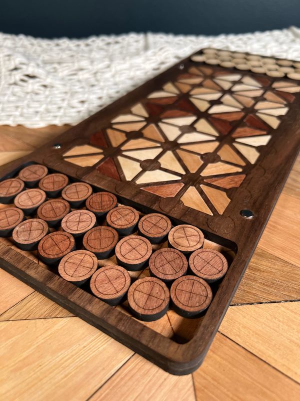 Fanorona, Fanorona Board Game, Family Fun, Family Game Night, Handcrafted Board Game, Personalized Board Game (Fanorona)