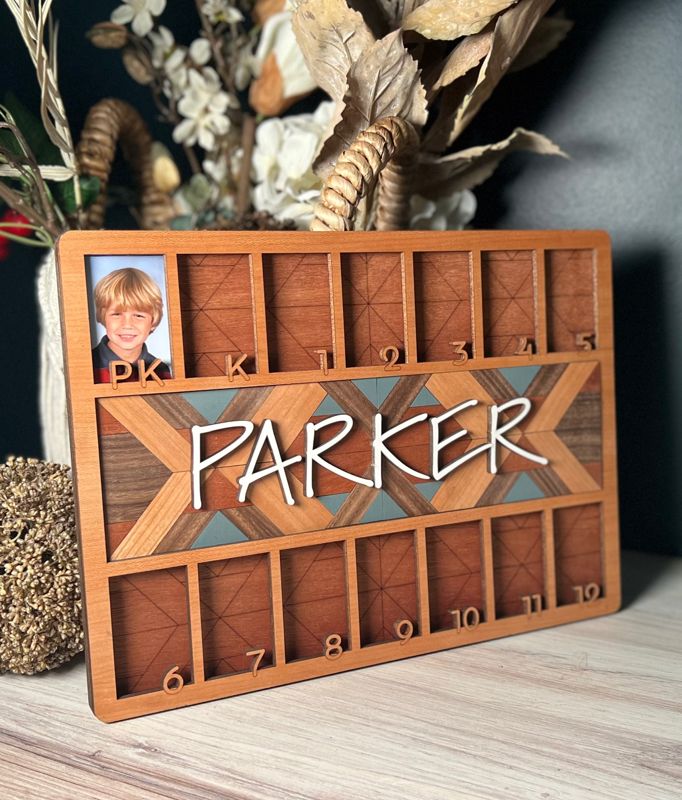 School Years Photo Frame, Custom Wooden School Picture Frame, Preschool to Graduation, Baby First Year Photo Frame (11x15 School Years)
