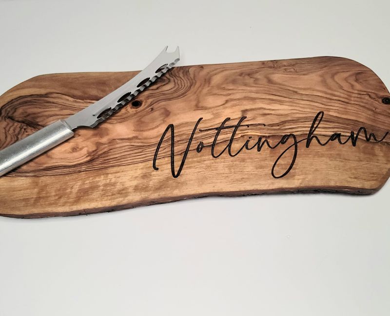 Olive Wood Cutting Board, Olive Wood Live Edge, Olive Wood Engraved Cutting Board, Olivewood Cutting Board, Olive Wood Personalized (Option 1)
