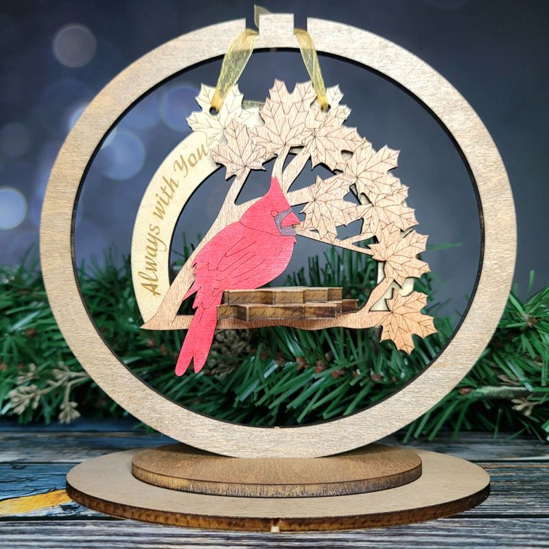Handcrafted 3D Memorial Ornaments - Laser Cut Wooden Keepsakes