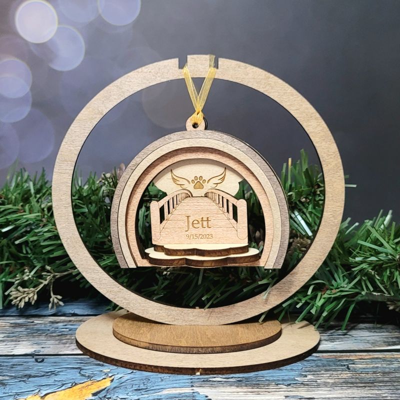 Handcrafted 3D Memorial Ornaments - Laser Cut Wooden Keepsakes