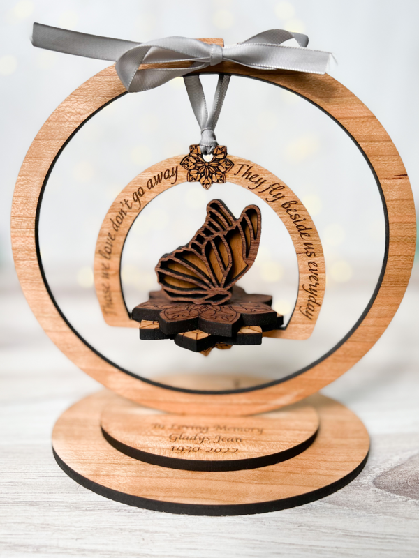 Handcrafted 3D Memorial Ornaments - Laser Cut Wooden Keepsakes