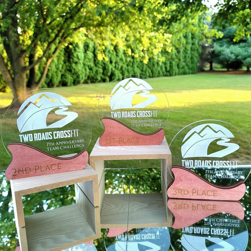 Custom Engraved Acrylic and Wood Trophy - Create Your Perfect Trophy