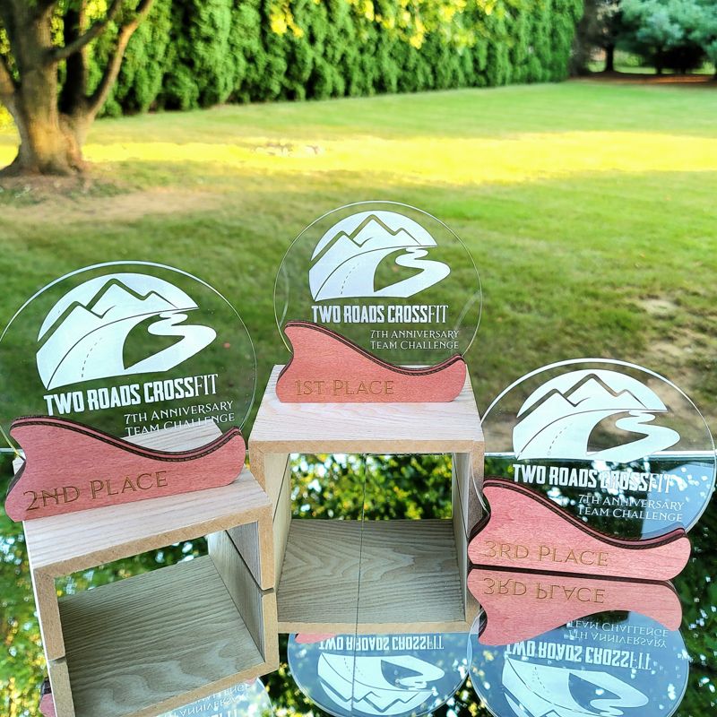 Custom Engraved Acrylic and Wood Trophy - Create Your Perfect Trophy