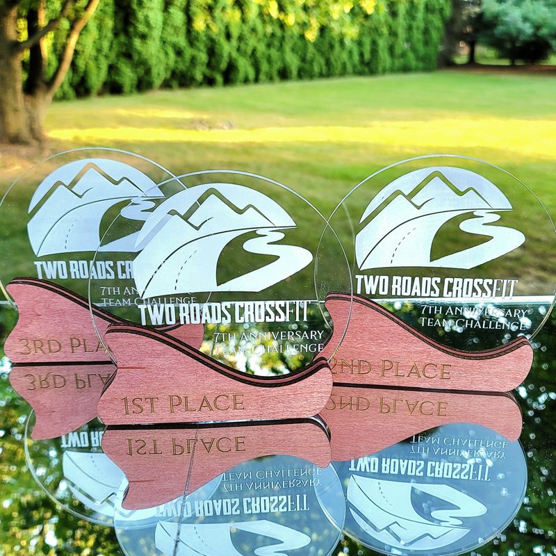 Custom Engraved Acrylic and Wood Trophy - Create Your Perfect Trophy