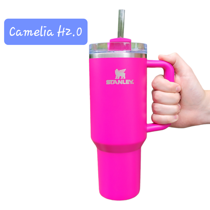 Lily Stanley, Lillies Stanley, Dragonfly Stanley, Engraved 40oz Tumbler, Dragonfly Tumbler, Lily Tumbler, Full Wrap Wildflower and Dragonfly (Camelia H2.0, Lily Only)