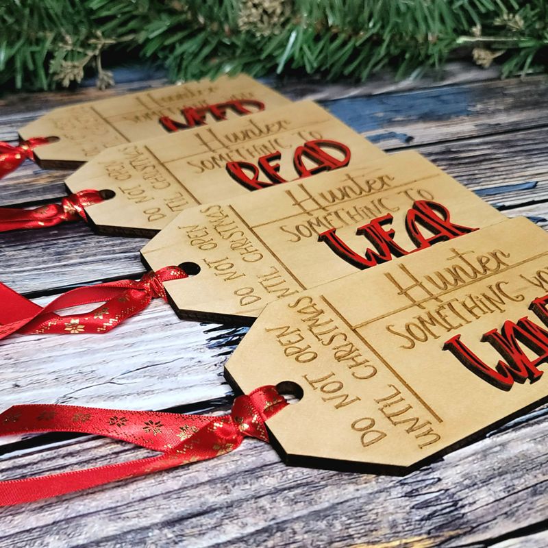 Something You Want, Something You Need Personalized 3D Gift Tags