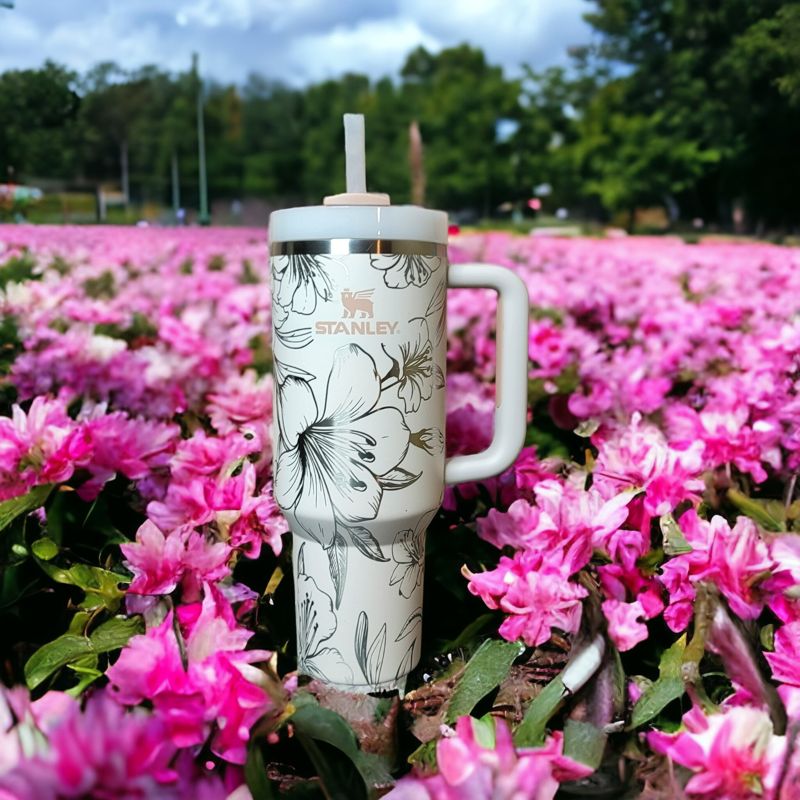 Azalea Stanley, Azalea Tumbler, Wildflower Stanley, Rhododendron Tumbler, Gardener Tumbler, Florist, Floral Tumbler (30oz Pool H2.0, Azalea Only)
