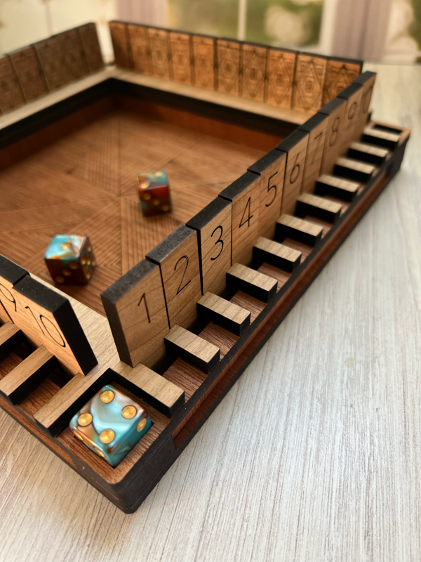 Boho-Engraved Shut the Box Game