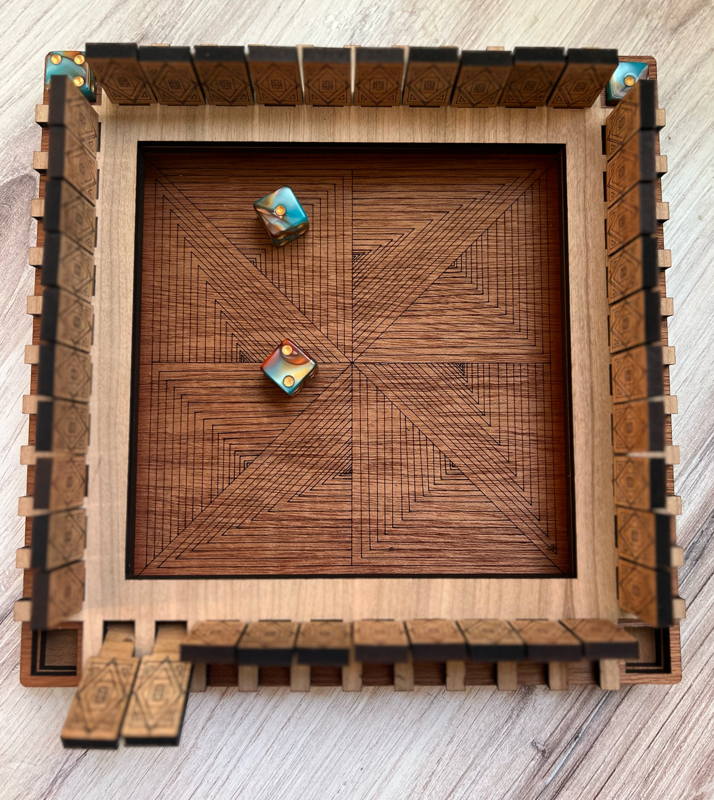Boho-Engraved Shut the Box Game