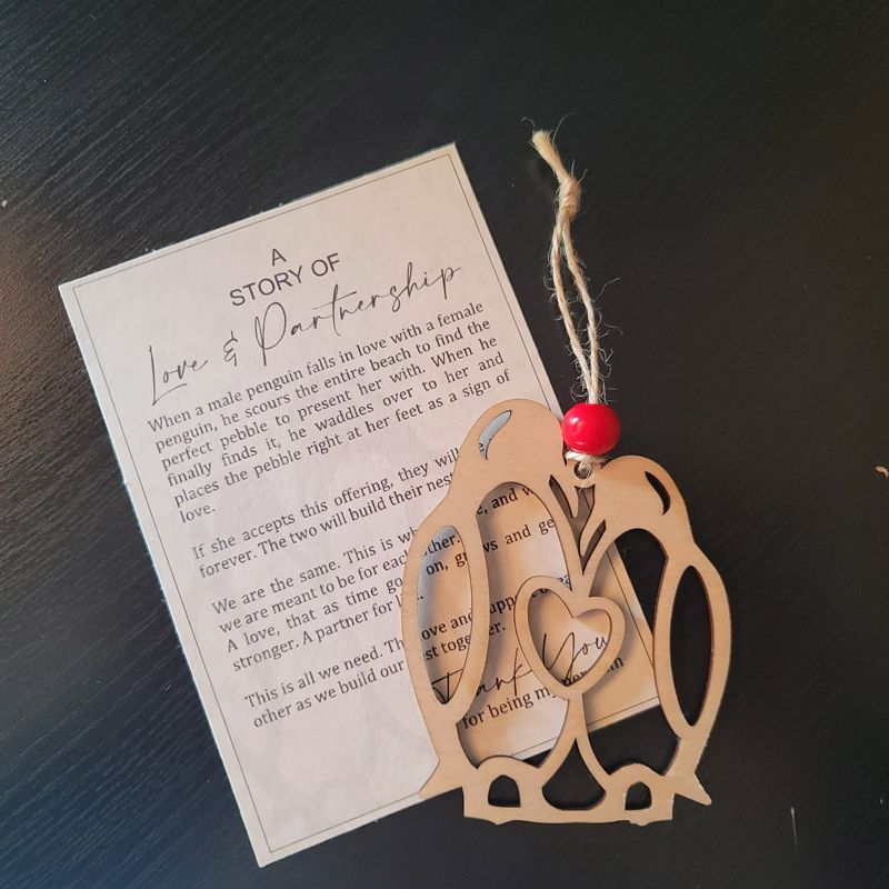 Penguin Ornament, Love and Partnership Ornament