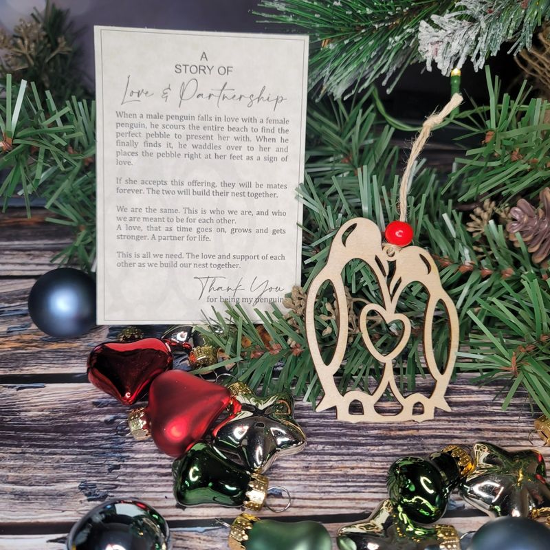 Penguin Ornament, Love and Partnership Ornament