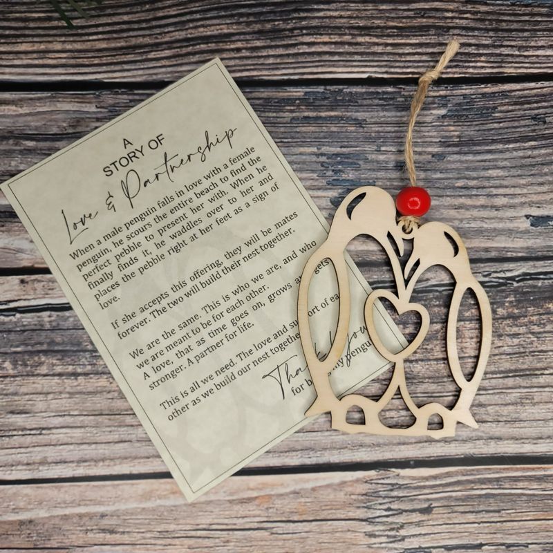 Penguin Ornament, Love and Partnership Ornament