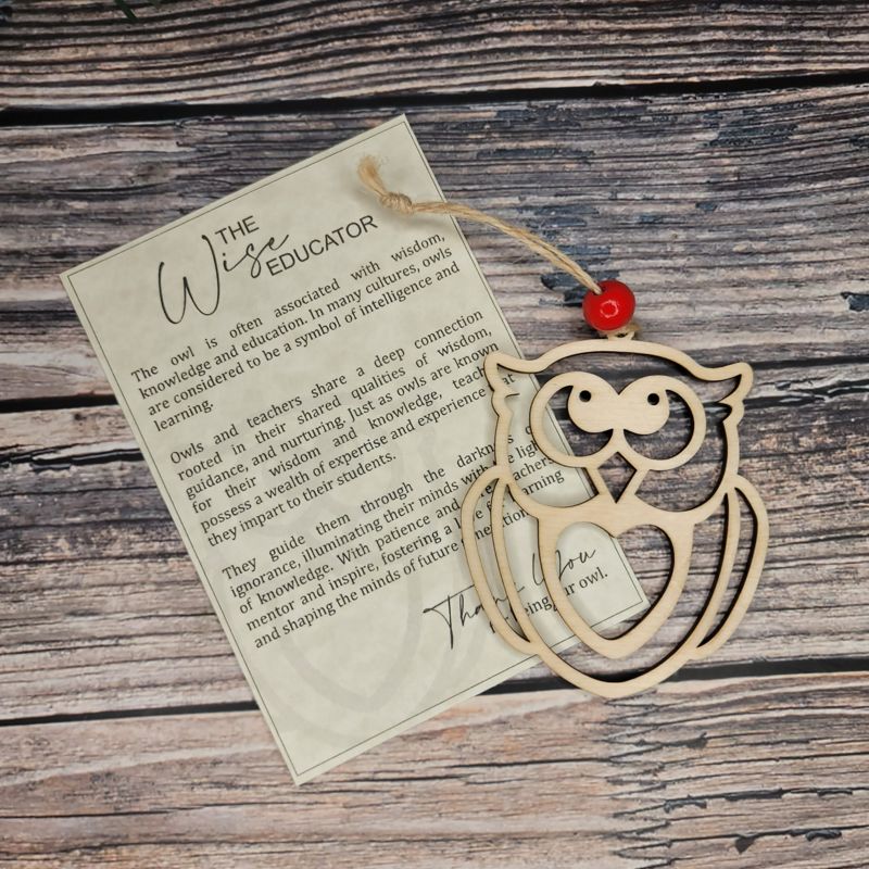 Owl Ornament, Wise Educator Teacher Ornament